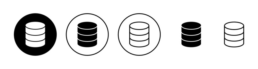 Database icons set. database sign and symbol
