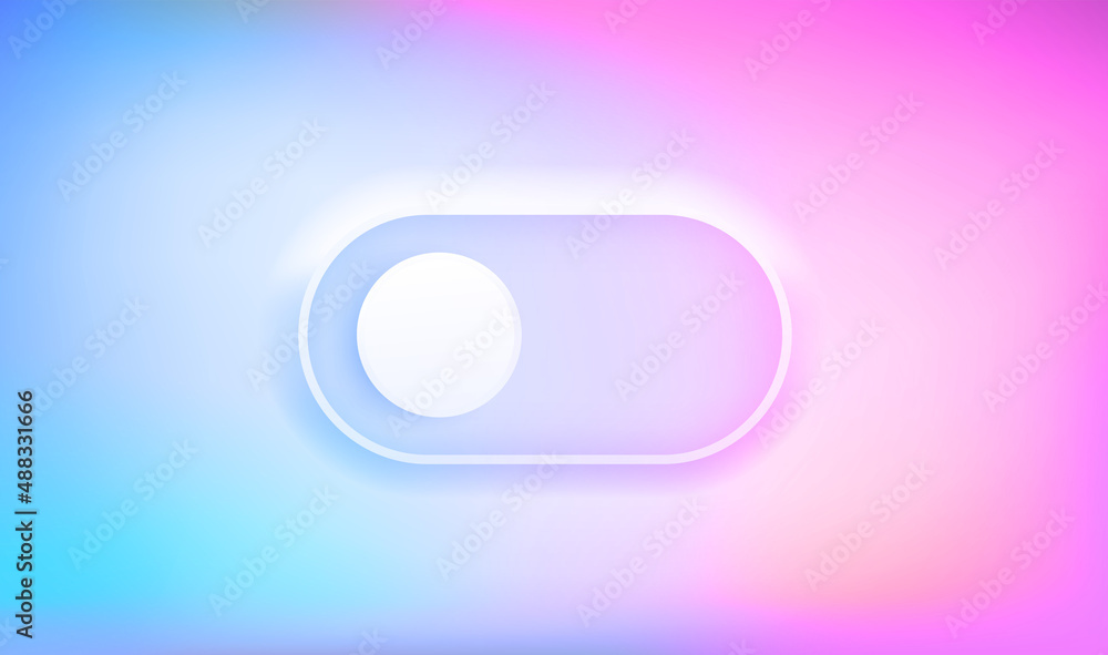 Leinwandbilder user interface selector. 3d vector illustration with holographic effect