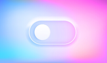User interface selector. 3d vector illustration with holographic effect