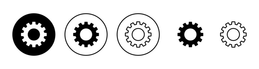 Setting Icons set. Cog Settings sign and symbol. Gear Sign