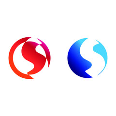 the letter S logo in a circle is suitable for your product