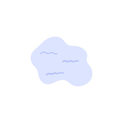 Cute blue lake hand-drawn vector illustration