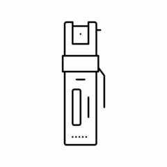 pepper spray line icon vector illustration