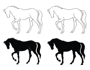 horse line art