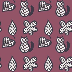 seamless pattern with hearts