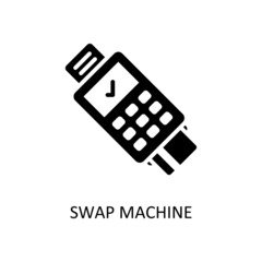 Swap Machine Vector Solid Icon Design illustration. Banking and Payment Symbol on White background EPS 10 File