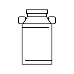 milk can line icon vector illustration
