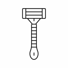 razor tool line icon vector illustration