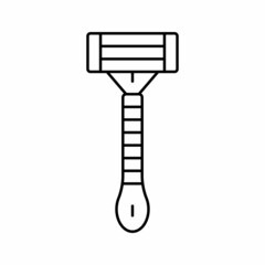 razor tool line icon vector illustration