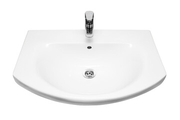 Washbasin on white background