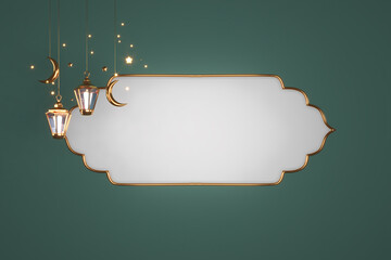 Ramadan Kareem Greeting Background Islamic 3d illustrator design