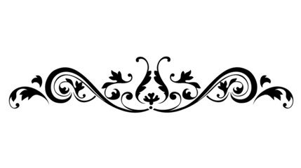 Calligraphy ornament line. Calligraphic text divider, border, separator decor design. Antique vintage victorian elegant decoration element. Filigree frame ornament line. Hand drawn vector illustration