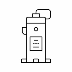 industrial air compressor line icon vector illustration