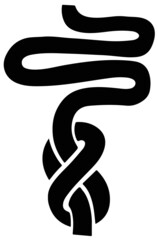 Constipation doodle icon. Vector illustration outline