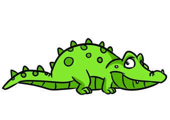 Green crocodile reptile character animal illustration cartoon
