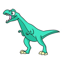 Dinosaur green reptile character animal illustration cartoon