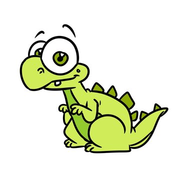 Little dinosaur herbivore character illustration cartoon