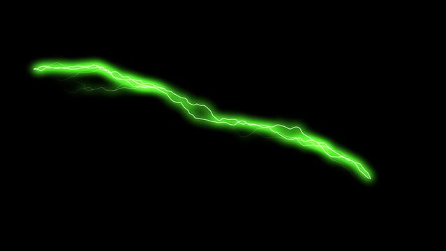 Lightning sequence in black background