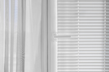Window with curtain and shutter blinds