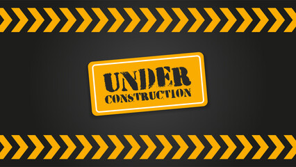 Vector of Under Construction Background. Perfect for warning content, attention content, etc.