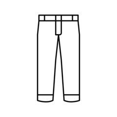 pants boy garment line icon vector illustration