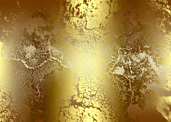 Golden Abstract  decorative paper texture  background  for  artwork  - Illustration