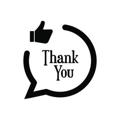 thank you sign on white background