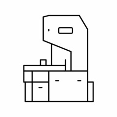 sawmill factory machine line icon vector illustration