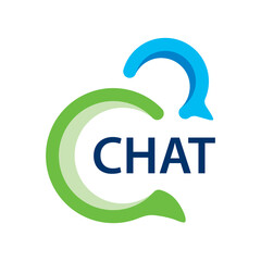 Vector logo of a chat, bot and consulting company