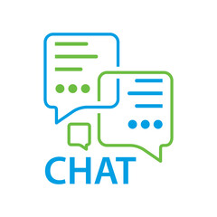 Vector logo of a chat, bot and consulting company