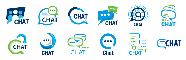 Vector logo of a chat, bot and consulting company