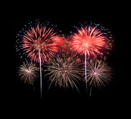 Fototapeta premium Abstract Color Fireworks Background
