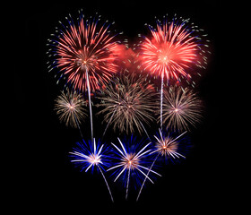 Abstract Color Fireworks Background