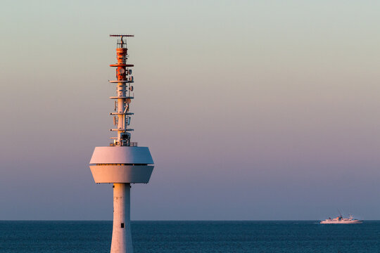 Radarturm auf der Insel Neuwerk