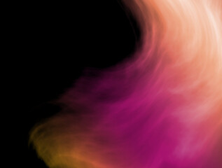 Colorful smoke on dark background