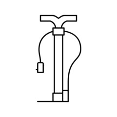 pump tool line icon vector illustration