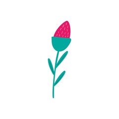 Flower bud vector hand-drawn clipart