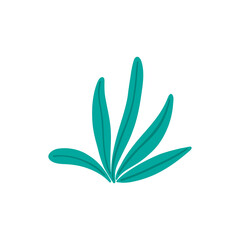 Green bush hand-drawn vector illustration