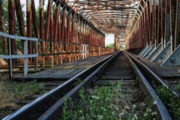 Fototapeta na wymiar railway bridge and tracks 