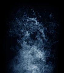 Smoke over black background. Fog or steam texture.