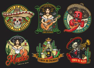 Obraz premium Colorful vintage design for Mexican holiday