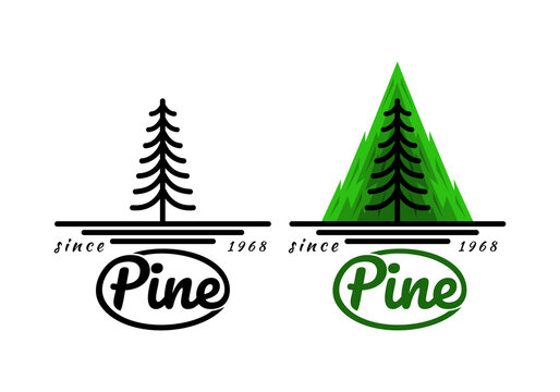 Logo Pine Vector Illustration Template Good for Any Industry