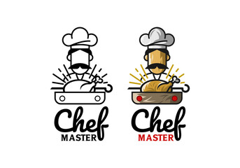 Logo chef master simple Vector Illustration Template Good for Any Industry