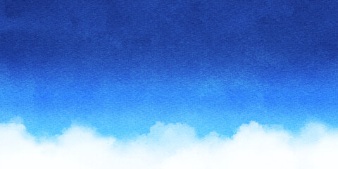 背景素材_水彩テクスチャ_青空