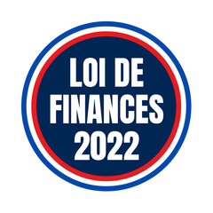 Symbole loi de finances 2022 en France