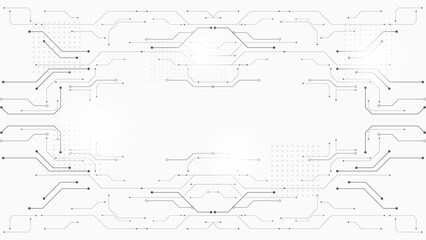 Grey white Abstract technology background, Hi tech digital connect, communication, high technology concept, science, technology background
