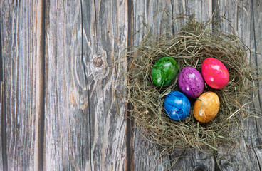 easter eggs and decoration background