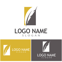 Feathers icon Vector Illustration design Logo template