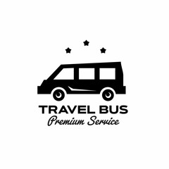 illustration vector graphic of travel bus silhouette good for travel agency  transportation vintage logo