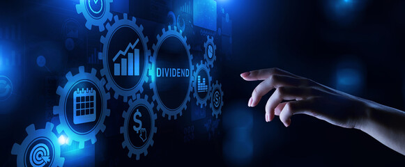 Dividend Investment stock market cash flow passive income business finance concept.